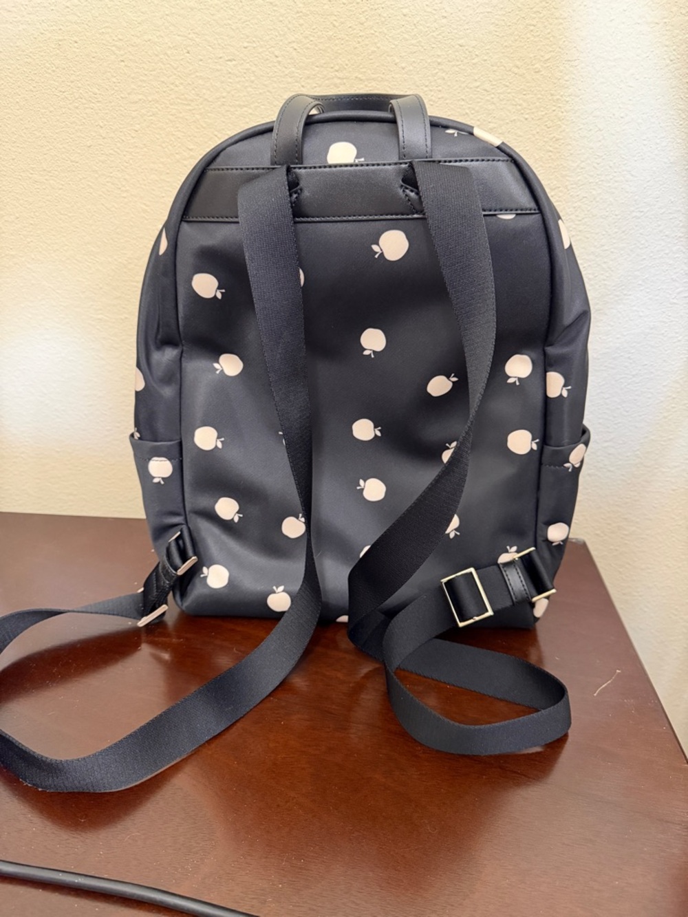 NWT KATE SPADE NEW YORK Chelsea BLACK MULTI ORCHID Medium Backpack - Picture 3 of 12